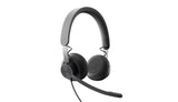 Logitech Zone Wired Auriculares con micrófono dotado de supresión de ruido, USB-C con adaptador USB-A - grafito