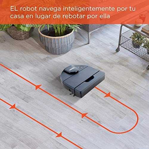 Neato Robotics D8 - Robot Aspirador Inteligente - Navegación láser - Batería de larga duración de 100 minutos - 700ml depósito de polvo - Auto Recarga - Ideal para suelos y alfombras