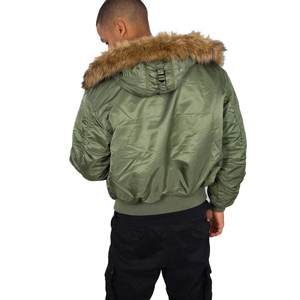 Alpha Industries Chaqueta bomber con capucha 45P para hombre Sage-Green