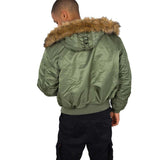Alpha Industries Chaqueta bomber con capucha 45P para hombre Sage-Green