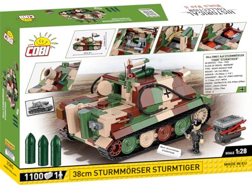 COBI Historical Collection 2585 - Sturmmorser Tiger Sturmt 2585 de la Segunda Guerra Mundial