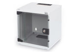 DIGITUS Juego de 10 Pulgadas - Armario de Red 6U Serie Soho Gris - Estante - regleta de enchufes - Panel de Conexiones de 8 Puertos - conmutador gigabit de 8 Puertos