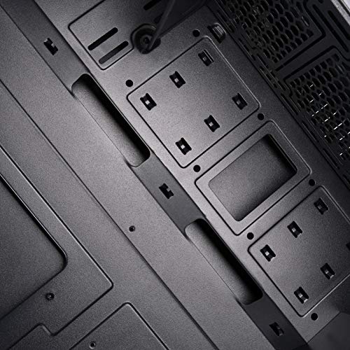 Silverstone SST-PS14B-E - Caja de Torre ATX de Precision, Panel Lateral de Vidrio Templado Ahumado, Negro