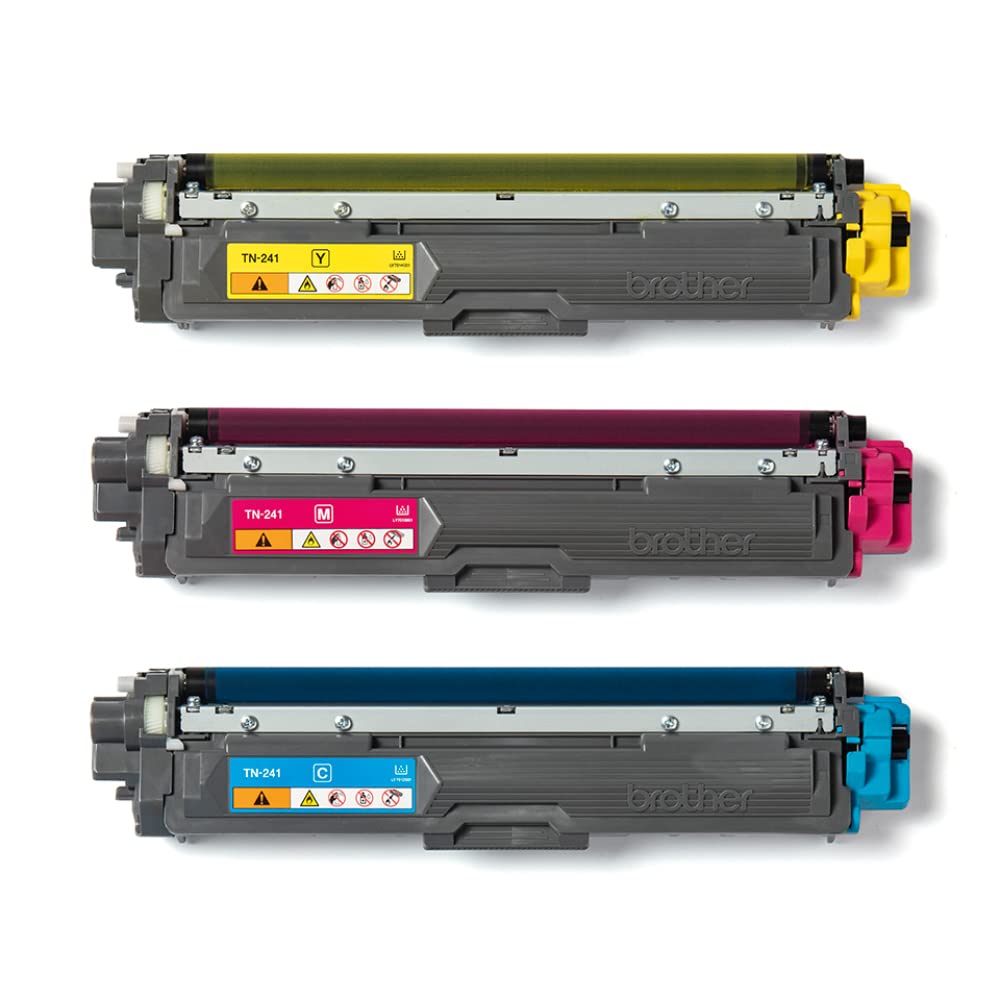 Brother TN241CMT Pack 3 cartuchos de tóner (Cian /Magenta /Amarillo), Para las impresoras HL3140CW, HL3150CDW, HL3170CDW, DCP9015CDW, DCP9020CDW, MFC9140CDN, MFC9330CDW, MFC9340CDW