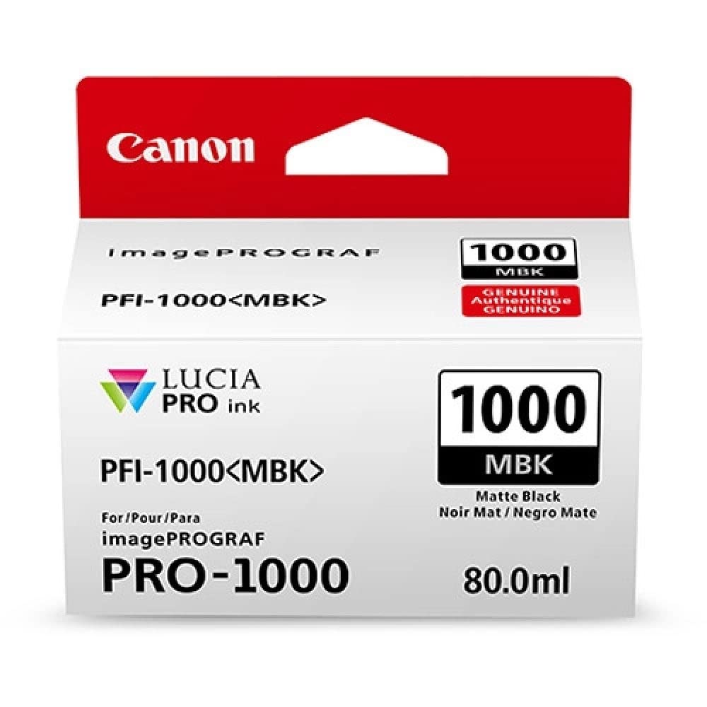 Canon PFI-1000 MBk Cartucho de tinta original Negro Mate para Impresora Fotográfica PRO-1000