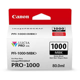 Canon PFI-1000 MBk Cartucho de tinta original Negro Mate para Impresora Fotográfica PRO-1000