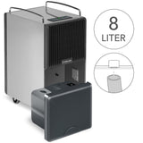 TROTEC Deshumidificador TTK 120 E, 30 L/día, Seca y Elimina los daños causados por el Agua, Secado de Ropa, Gran depósito de 8 litros