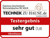 Rommelsbacher Set de regalo RK 505/K, mini placa de cocción de 80 mm de diámetro, regulable sin niveles, jarra original Bialetti Moka, 90 ml, sistema de preparación para la formación de crema, color