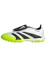 adidas Predator League Fold-Over Tongue Turf Football Boots, Botas de fútbol Unisex Adulto, Cloud White/Core Black/Lucid Lemon, 36 EU