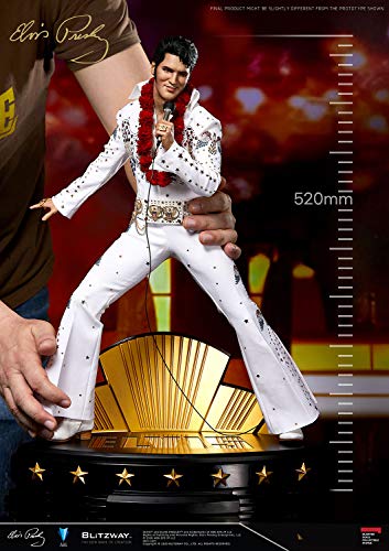 Blitzway Elvis Presley - Estatuilla híbrida de 1/4 a Escala magnífica de Elvis Aaron Presley, 52 cm