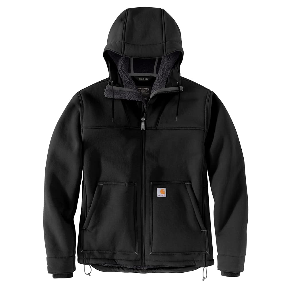 Carhartt Super Dux Relaxed Fit Sherpa Lined Active Jac Coat, Negro, L para Hombre