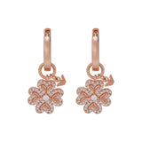 Emporio Armani Pendientes Sentimental de plata de ley de oro rosa para mujer, EG3610221, talla única, Sin piedra preciosa, Rosa Coral