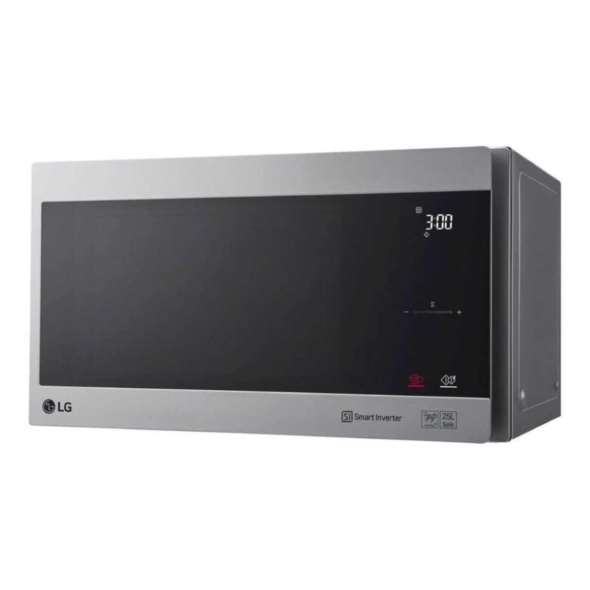 LG Microondas MS2595CIS con tecnología Smart Inverter 25 litros de capacidad, 1000 W, programas automáticos, niveles de potencia ajustables y función EasyClean, color plateado