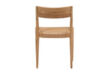 SILLA MADERA TEKA CUERO 51x52x85 CM