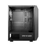 SUZA INT L FRANCE A8003RA Caja Gaming ATX, 4 Ventiladores ARGB 120mm, Panel Vidrio Templado, 205 × 385 × 447mm