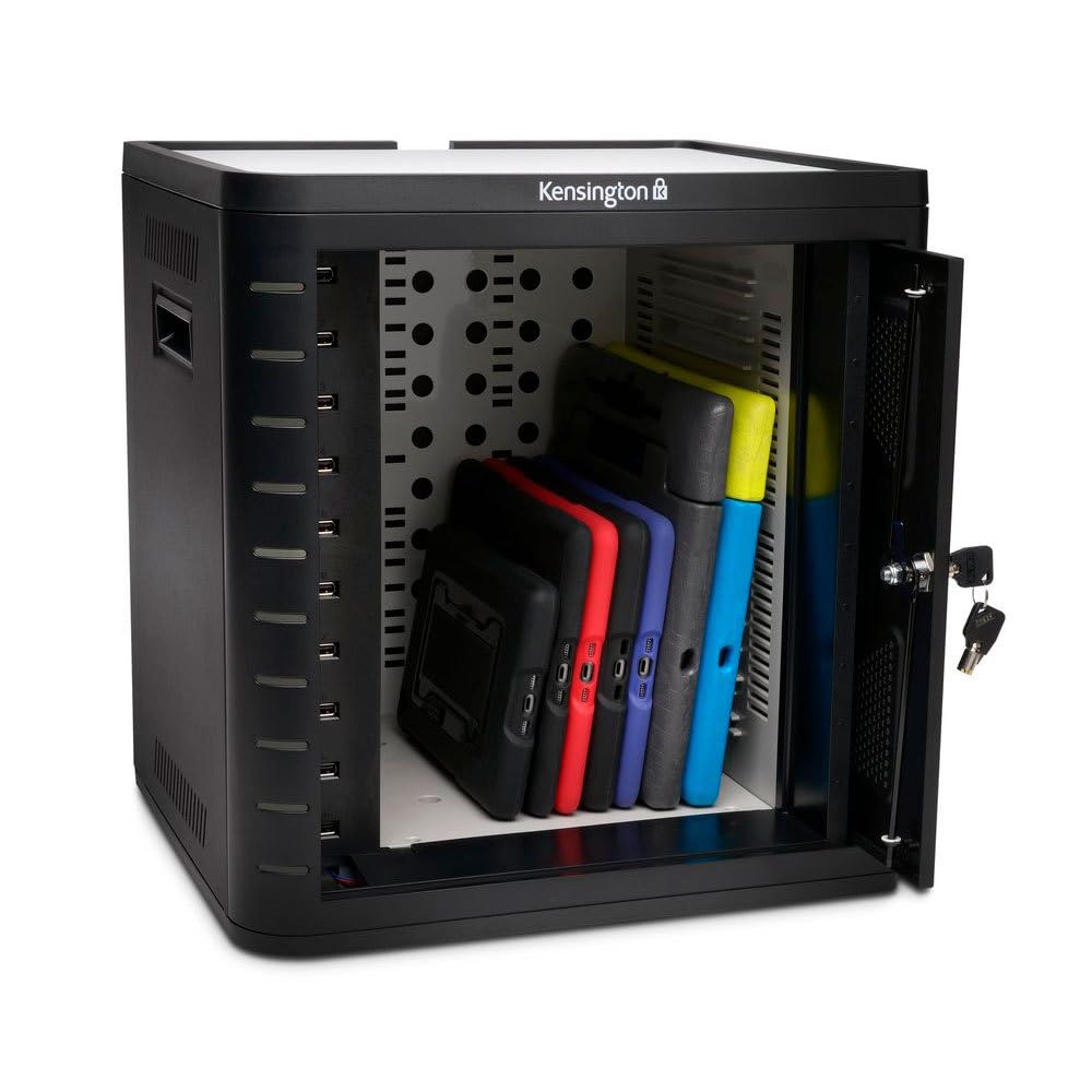 Kensington K67862EU - Armario de Carga y sincronización (Espacio para hasta 10 tabletas) Color Negro