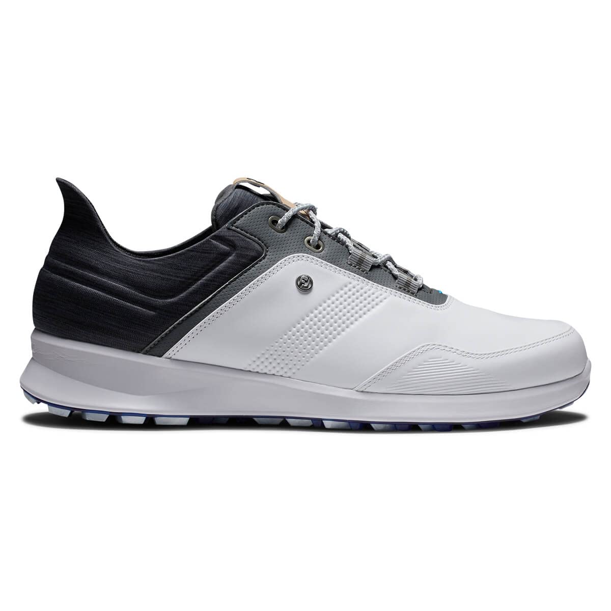 FootJoy FJ Stratos, Zapatos de Golf Hombre, White/Black/Iron, 42 EU