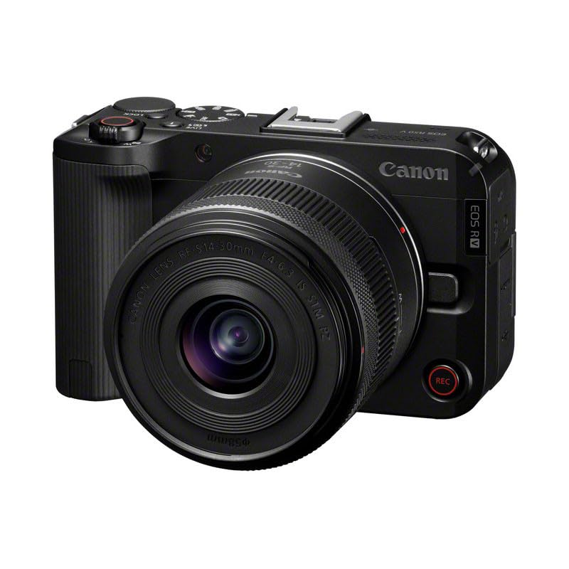 Canon EOS R50 V + RF-S 14-30mm F4-6.3 IS STM PZ - Cámara para Vlogging Compatible con Objetivos Canon RF | Ideal Vlogs y Viajes | Conexión Bluetooth