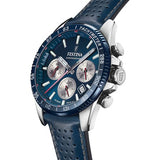 Reloj FESTINA para Hombre F20561/2 Timeless Chronograph Caja de Acero Inoxidable 316l Plateado Correa de Cuero Azul