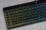Corsair K55 RGB Pro Membrana Teclado para Juegos con Cable, IP42, Resistente al Polvo y a los derrames, 6 Teclas Macro con integración Elgato, Compatible con iCUE, QWERTY UK, PC, Mac, Xbox, Color