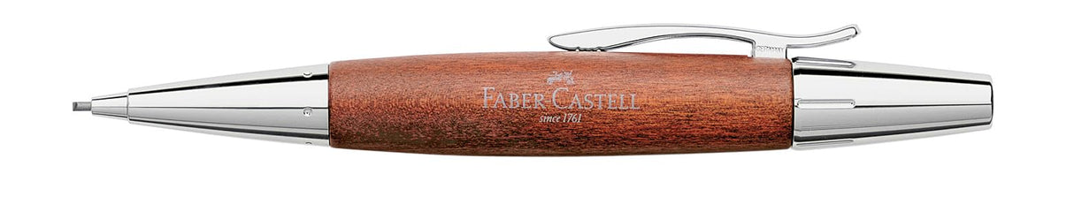 Faber-Castell 138382 - Portaminas E-motion - Cuerpo en Madera de Peral - Mina de 1.4 mm - Graduación B - Marrón Coñac
