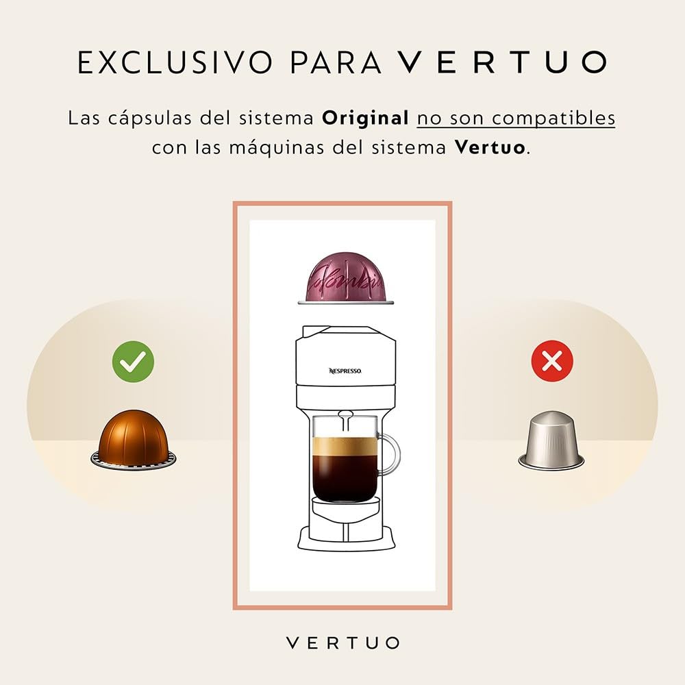 Nespresso De'Longhi Vertuo Pop ENV90.B, Máquina de Café de Cápsulas + Aeroccino Incluido, 4 Tamaños de Taza, Tecnología de Centrifugación, Set de Bienvenida Incluido, 1260W, Negro Regaliz