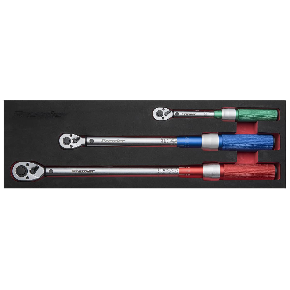 Sealey STW900SET Juego de llaves dinamométricas estilo micrómetro de 3 piezas