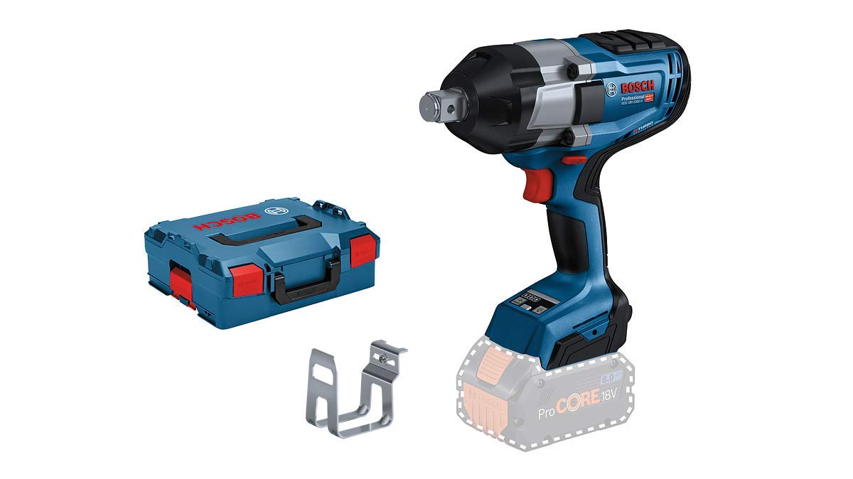Bosch Professional BITURBO GDS 18V-1050 H - Atornillador de impacto a batería (18V, 1050 Nm, tornillos hasta M24, sin batería, en L-BOXX)