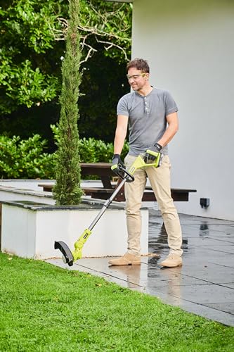 Ryobi RY18LMC30A-120 - Cortacésped 3 en 1 de 18 voltios, Recortadora/cortadora/Barra de Basura, diámetro de 30 cm, 1 batería de 2,0 Ah y 1 Cargador de 1,5 A, RY18LMC30A-120