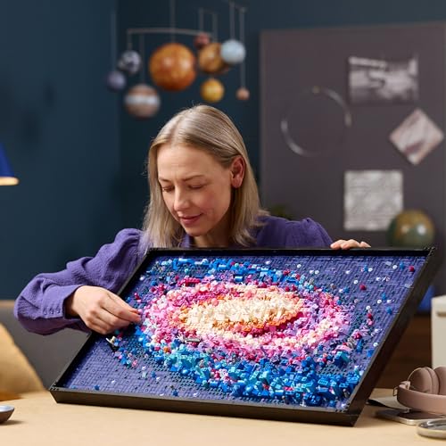 LEGO Art Galaxia Vía Láctea Arte Mural y Decoración de Pared para el Salón y Hogar, Regalo Creativo de Astronomía para Hombres y Mujeres, Maqueta para Adultos, Póster 3D 31212
