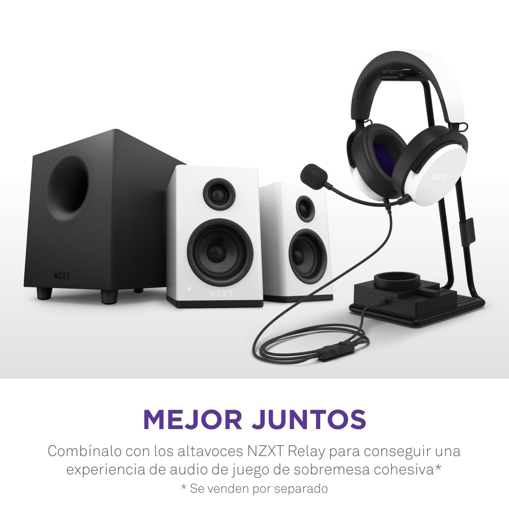 NZXT Relay subwoofer de sobremesa para PC Gaming - AP-SUB80-EU - 140 vatios - Graves Profundos y potentes - Controlador Down-Firing de 6.5" - Diseño Compacto - Controles de Cruce y Fase - Negro