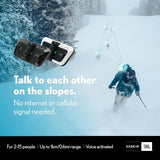 Sistema de comunicación para Casco PACKTALK Outdoor, Ideal para esquí, Snowboard y Ciclismo (Negro, Paquete de Cuatro)