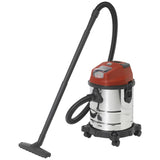 Toolcraft NTS-200 / TAWB-200 TO-7444734 NASS-/Trockensauger 18.5l Akku, ohne Ladegerät TO-7444734-Aspirador (18,5 L, sin batería, sin Cargador), Acero Inoxidable