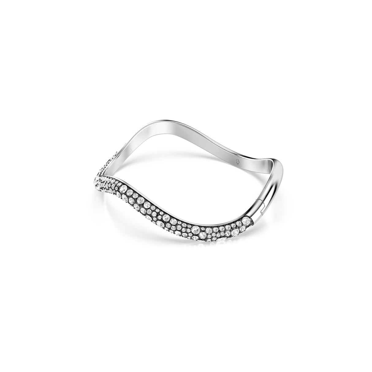 Swarovski Brazalete Sublima, Talla redonda, Blanco, Baño de rodio