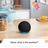 Echo Dot (5.ª generación, modelo de 2022) | versión internacional | Altavoz inteligente con Alexa | Antracita | No disponible en portugués (Portugal)