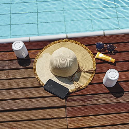 Hama | Juego de Altavoces Bluetooth 2 en 1 Twin 3.0 Resistentes al Agua 30 W (Juego de Altavoces, Divisibles, Inalámbrico, 2 Cajas portátiles Bluetooth, Resistente al Agua IP67) Color Blanco