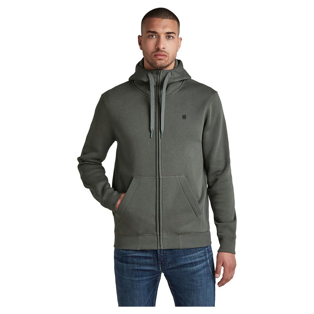 G-STAR Sweat à capuche zippé Premium Core Thru pour homme, Gris (Graphite D16122-c235-996