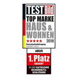 ABUS Candado de granito 37RK/80 SZP Premium para altas exigencias – Mayor protección – Nivel de seguridad 10 – Incluye 2 llaves y tarjeta de seguridad – Negro – 79172 80 mm