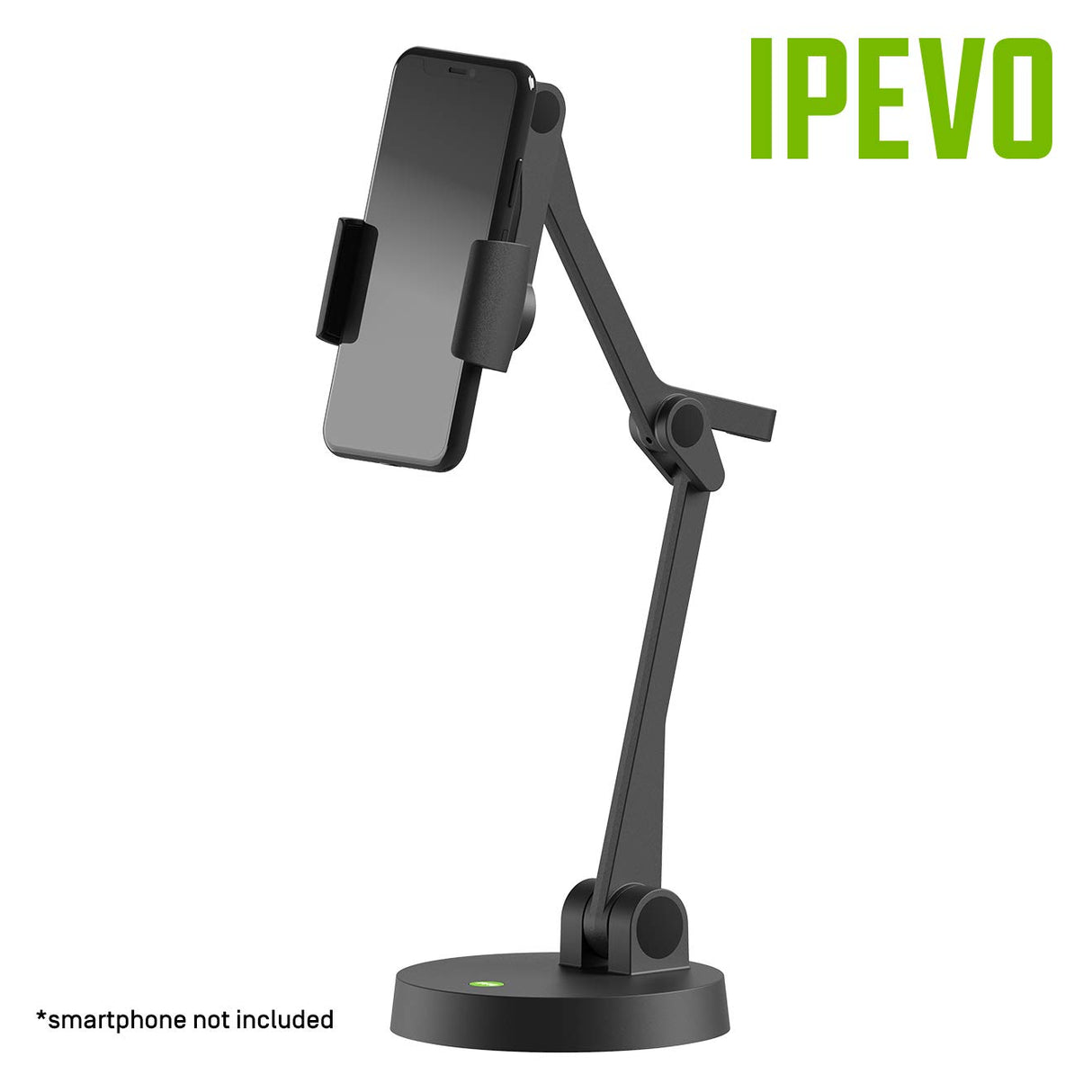 Ipevo Brazo multiángulo Uplift para móviles, Soporte para móviles multiarticulado para comunicaciones y presentaciones visuales, Soporte para móvil de tamaño reducido para teletrabajo a Distancia.