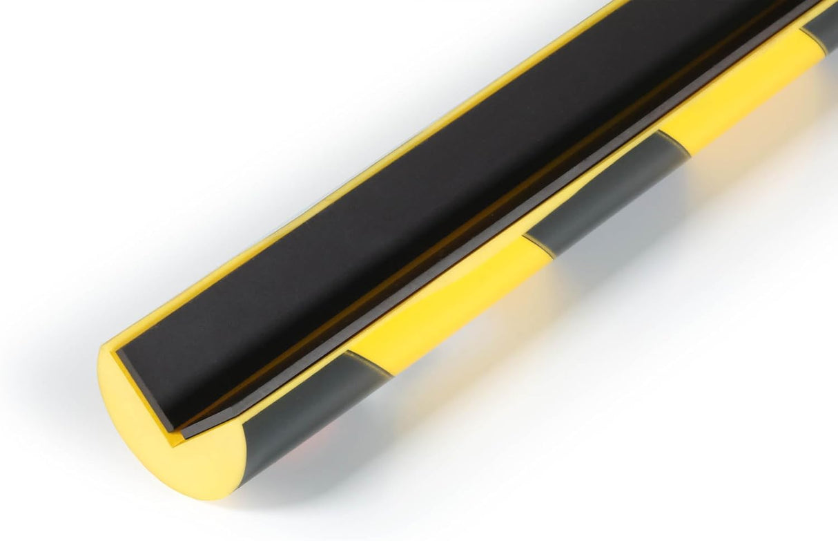 Durable Perfil protector de esquina C25R magnético, 1 m, paquete de 5 unidades, color amarillo/negro, 1110130