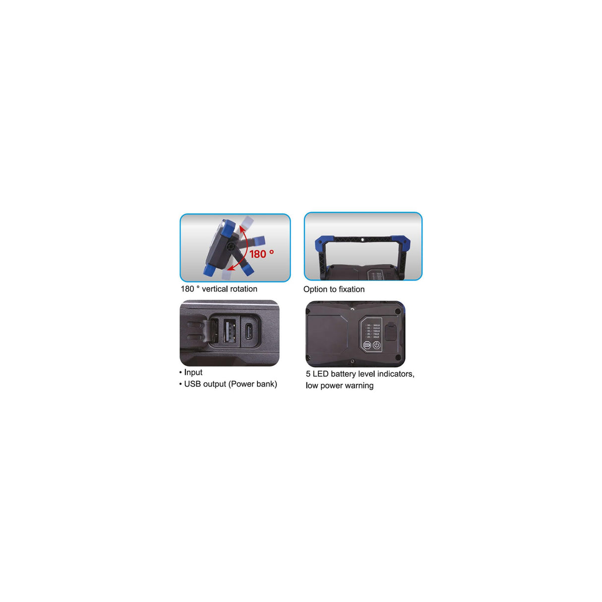 Proyector compacto de 30 W con batería externa