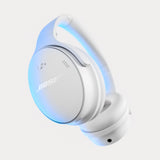 Bose QuietComfort Headphones, Auriculares inalámbricos con cancelación de ruido, Auriculares de diadema con Bluetooth, micrófono y cable con hasta 24 horas de autonomía, Blanco Ahumado