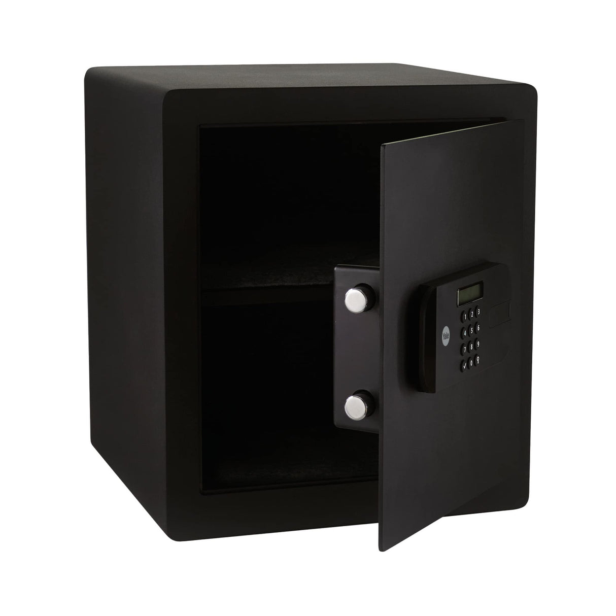 Yale YSEB/400/EB1 Caja Fuerte de Seguridad Electrónica, 40x35x34 cm, 38,5 L, Cerradura con 100,000 Combinaciones, Puerta de Acero, Bloqueo Antisierra, Color Negro