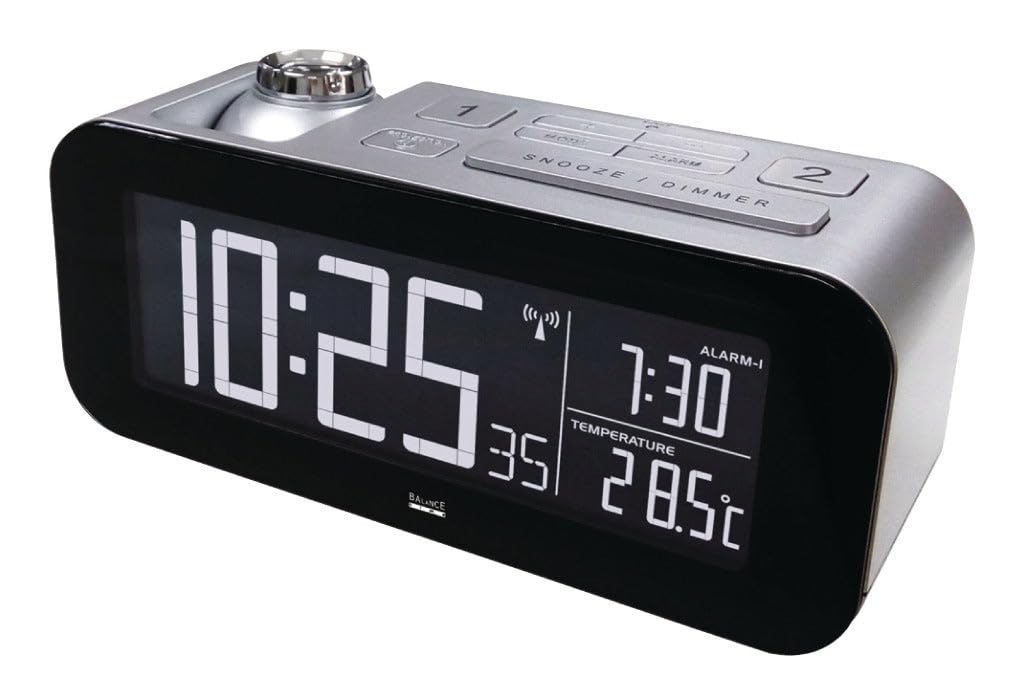 Balance 862458 Digital alarm clock Negro, Plata - Despertador (LCD, 220-240, Negro, Plata, 90 mm, 8,5 cm, 225 mm)