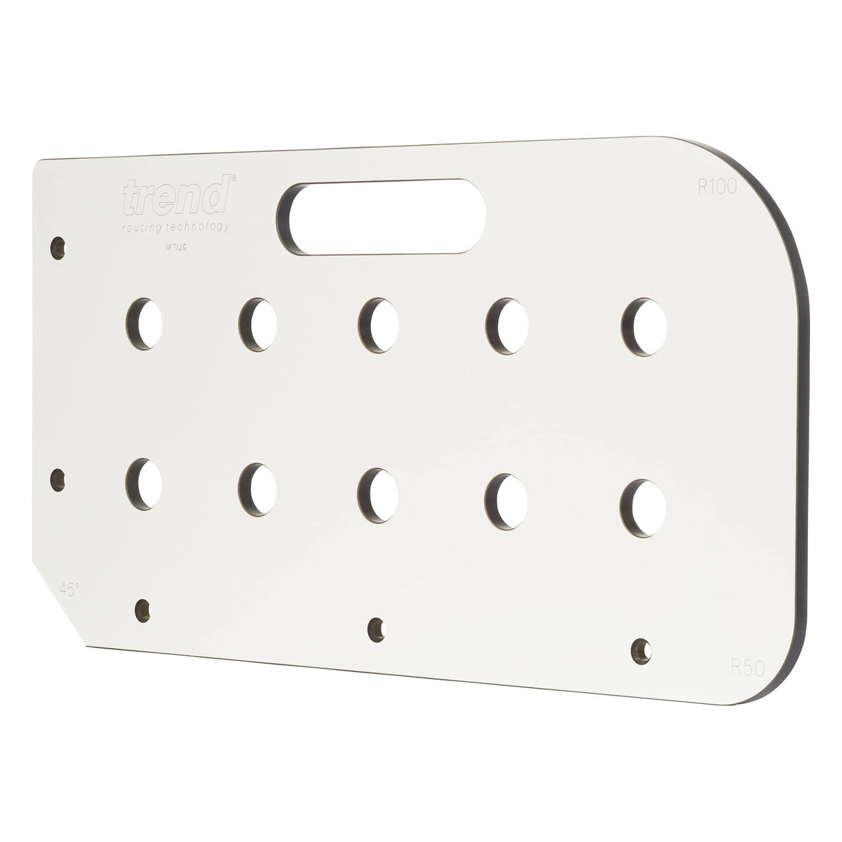 Trend Plantilla de enrutamiento de mesa multifuncional, encimeras estilo MFT, compatible con enrutador de inmersión, material duradero, radios de esquina y corte de extremo de 45 grados, MFT/JIG