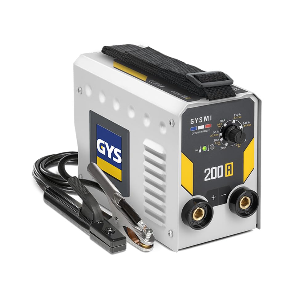 GYS, GYSMI 200A, estación de soldadura de electrodo recubierto 200A monofásico 230V (MMA), arco fuerza, antisticking, Hot Start, Con portaelectrodos, Cable de masa
