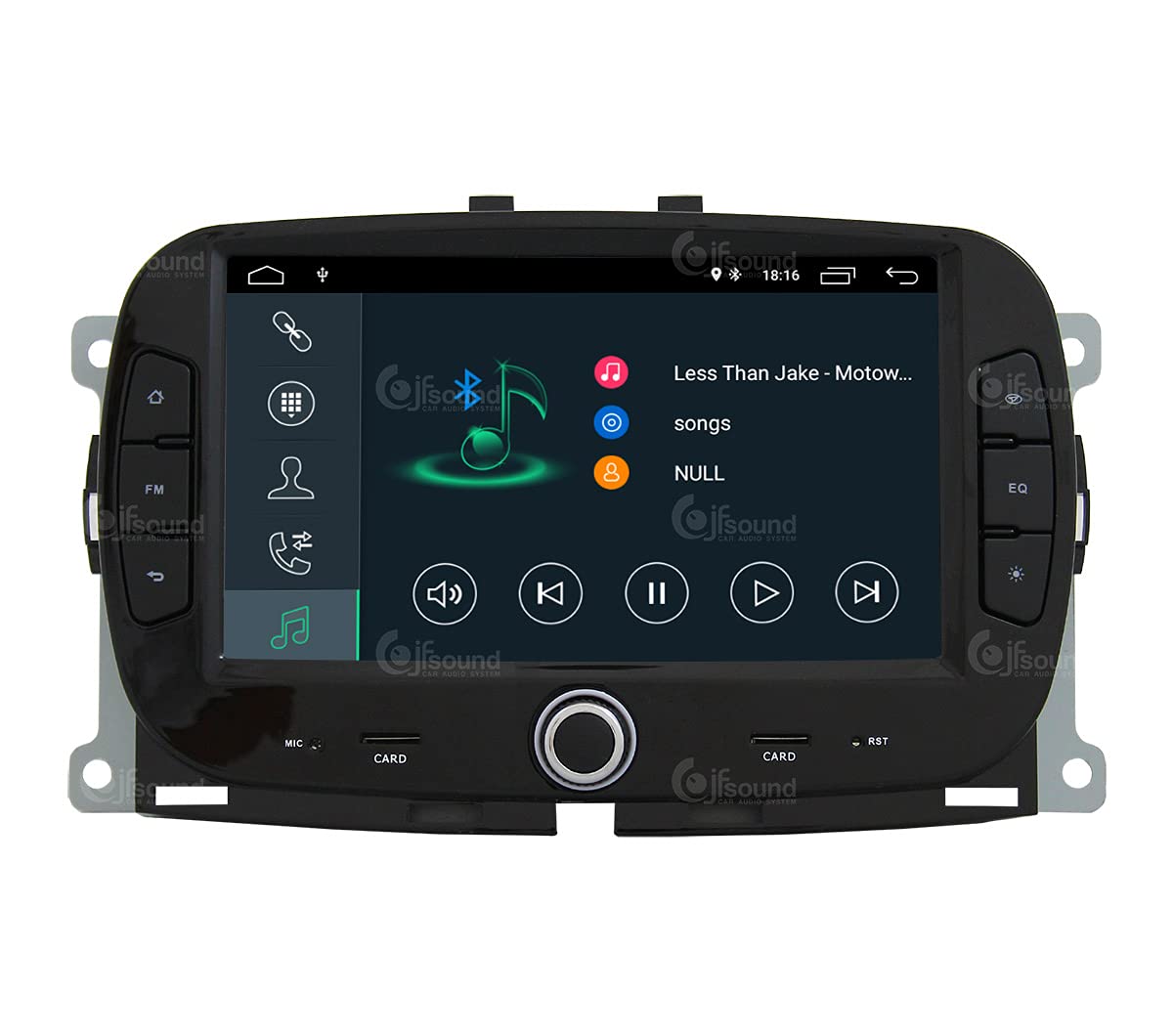 Autorradio de Ajuste Personalizado para Fiat 500 Android GPS Bluetooth WiFi Dab USB Pantalla táctil Full HD 7"