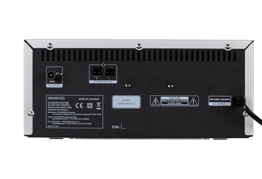Microcadena KENWOOD M-918DAB Color Gris Metalizado - Mini Equipo de Musica para casa