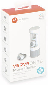 Motorola Lifestyle VerveOnes ME Music Edition, Auriculares de Bluetooth Estéreo Inteligentes Completamente Inalámbricos y IPX4 Resistentes Al Agua, Bluetooth, Reducido, Gris/Blanco