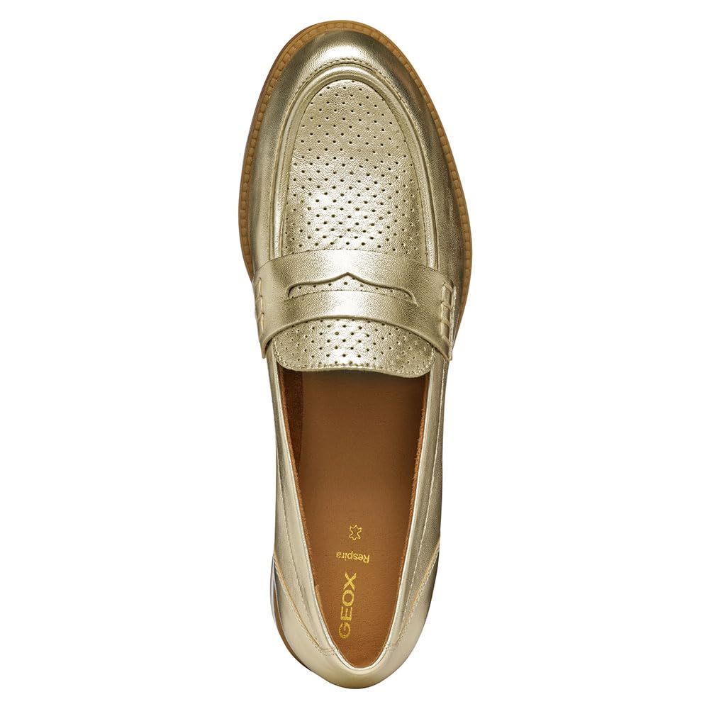 Geox D Jaylon 2 A, Mocasín Mujer, Lt Gold, 39 EU